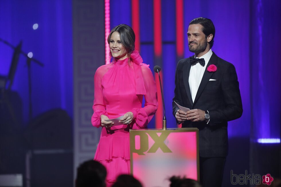 Carlos Felipe y Sofia de Suecia en la QX Gay Gala