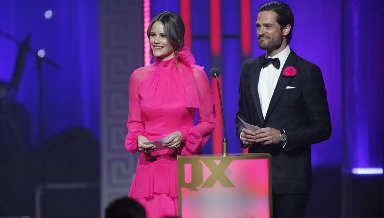 Carlos Felipe y Sofia de Suecia en la QX Gay Gala