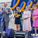 Guillermo Alejandro de Holanda en su discurso por el Día del Rey 2022 ante Máxima, Alexia, Ariane y Laurentien de Holanda