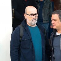 Javier Cámara y Secun de la Rosa en la capilla ardiente de Juan Diego