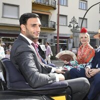 Manuel Vega, Eugenia Martínez de Irujo y Narcís Rebollo en la Exhibición de Enganches de la Feria de Abril 2022