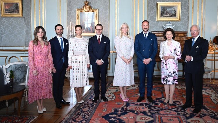 La Familia Real Sueca con Haakon y Mette-Marit de Noruega con motivo de su visita oficial a Suecia