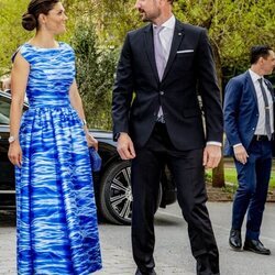 Victoria de Suecia y Haakon de Noruega en una recepción de Estocolmo durante la visita oficial de Haakon y Mette-Marit de Noruega a Suecia