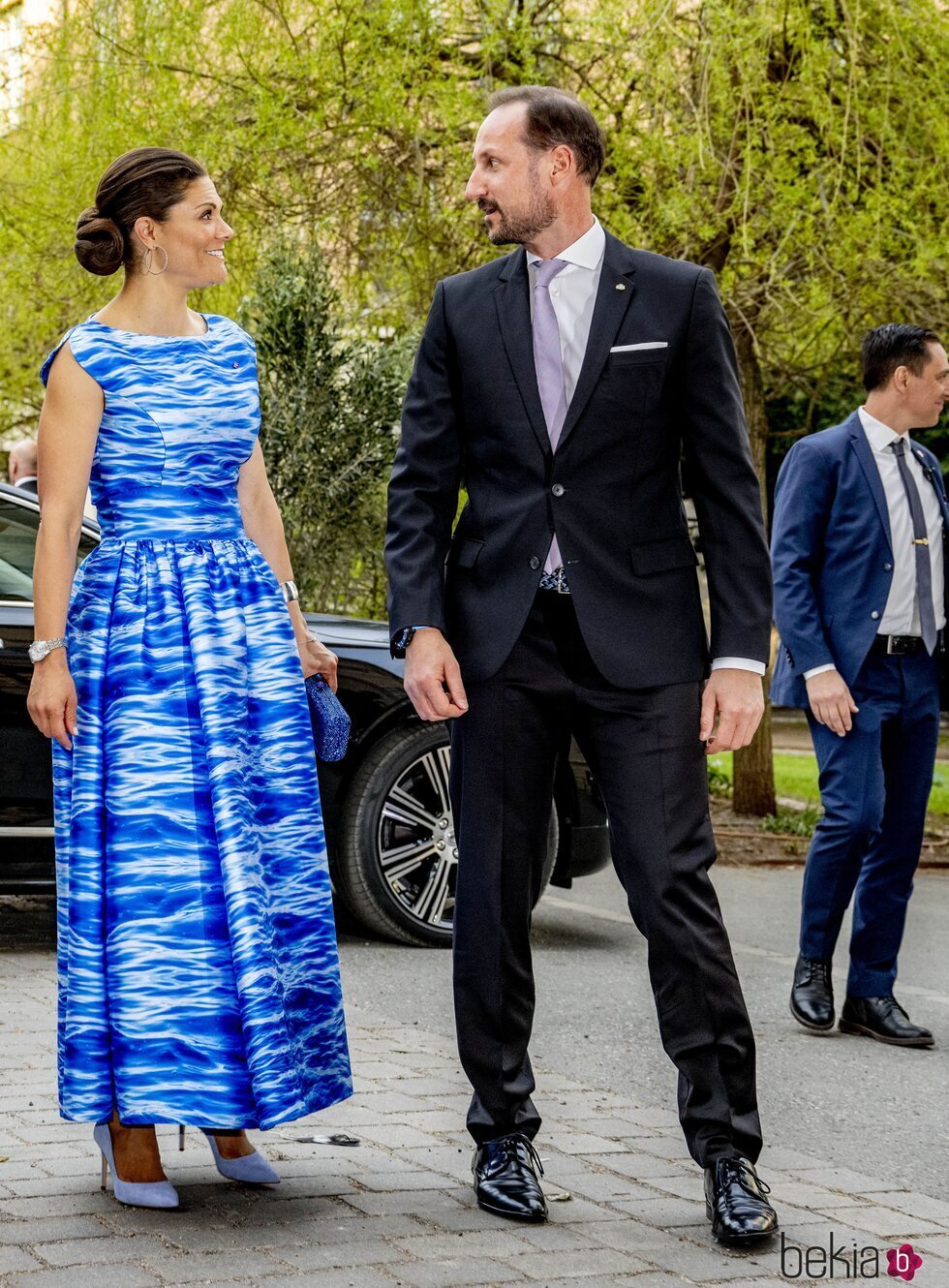 Victoria de Suecia y Haakon de Noruega en una recepción de Estocolmo durante la visita oficial de Haakon y Mette-Marit de Noruega a Suecia