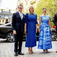 Victoria y Daniel de Suecia y Haakon y Mette-Marit de Noruega en una recepción en Estocolmo por la visita oficial de Haakon y Mette-Marit de Noruega a Suec