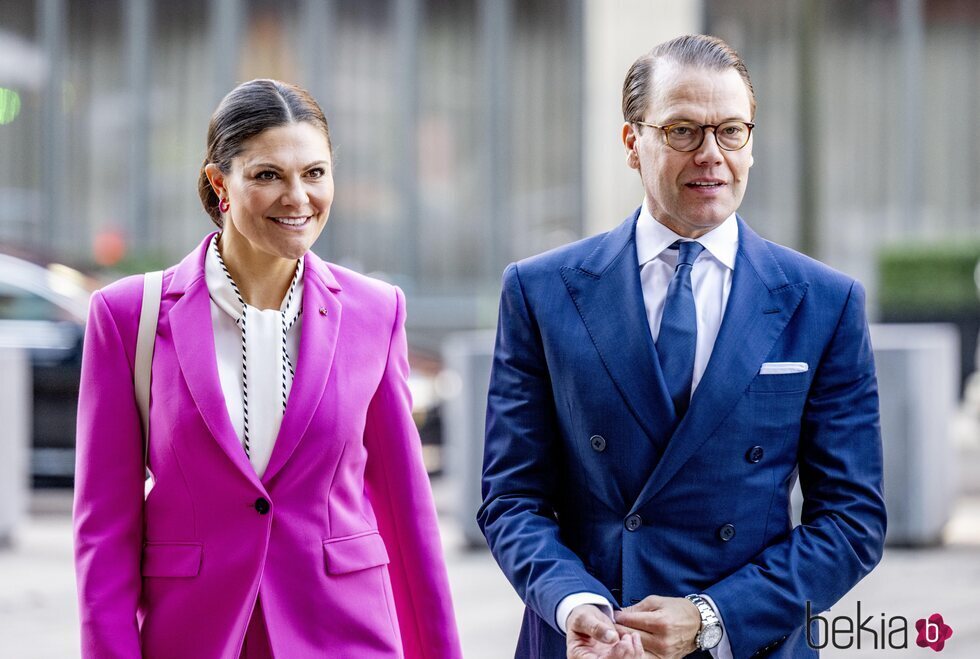 Victoria y Daniel de Suecia durante la visita oficial de Haakon y Mette-Marit de Noruega a Suecia