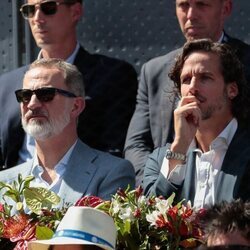 El Rey Felipe con Feliciano López en el Madrid Open de Tenis 2022