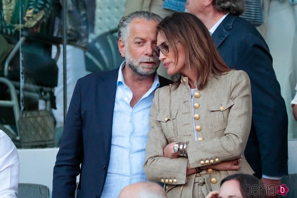 Nieves Álvarez con su novio en el Madrid Open de Tenis 2022