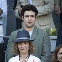 La Infanta Elena y su hijo Froilán en la final del Mutua Madrid Open 2022