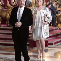 Jesús Mariñas y Paloma Barrientos en la recepción del Día de la Hispanidad 2018