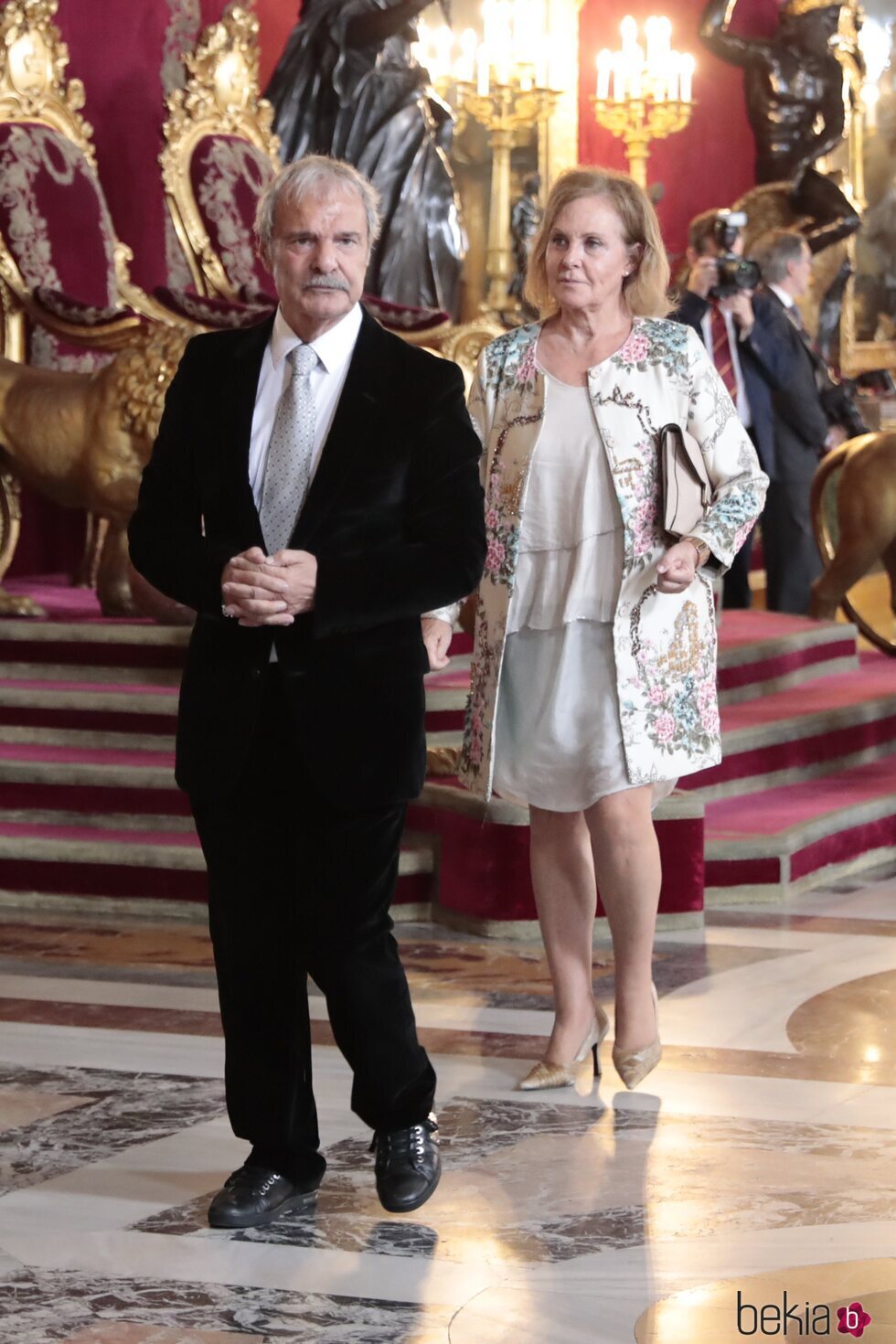 Jesús Mariñas y Paloma Barrientos en la recepción del Día de la Hispanidad 2018