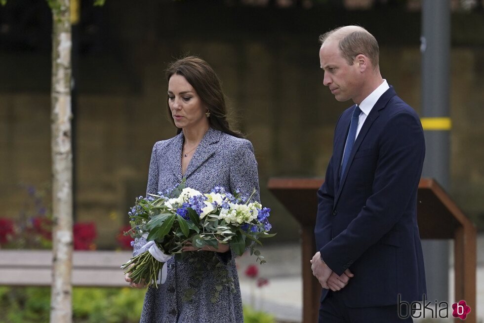 El Príncipe Guillermo y Kate Middleton en la inauguración del monumento a las víctimas del Manchester Arena