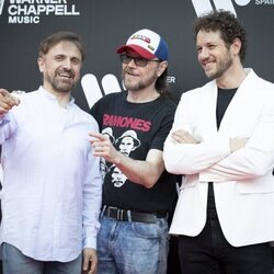 José Mota, Santiago Segura y Daniel Diges en la inauguración de 'The Music Station'