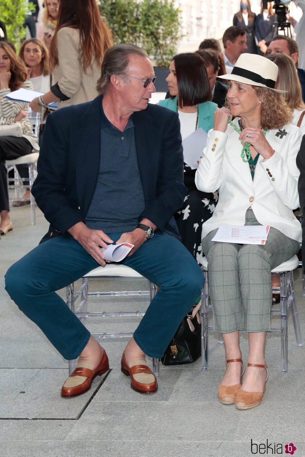 La Infanta Elena y Bertín Osborne en la presentación de +Family