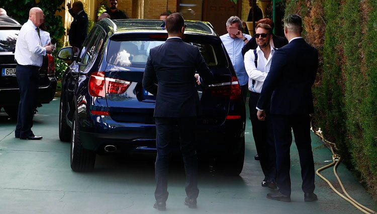 José María Almoguera a su llegada a su boda