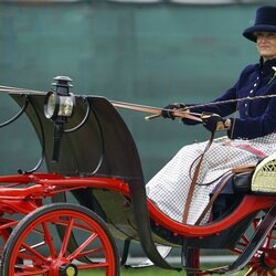 Sophie de Wessex llevando un coche de caballos en The Royal Windsor Horse Show