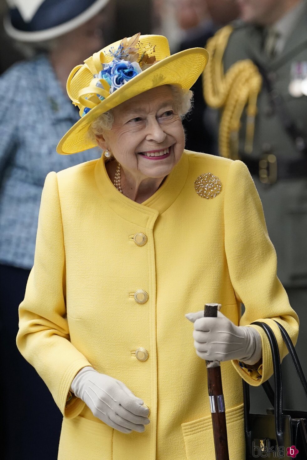 La Reina Isabel II en la inauguración de una nueva línea de metro en Londres