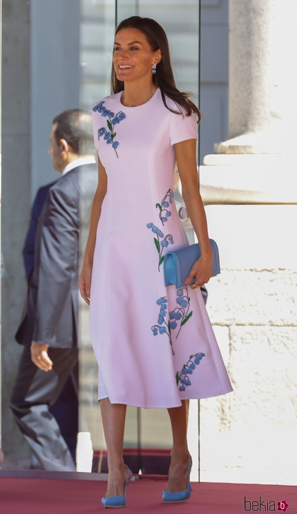 La Reina Letizia en la ceremonia de bienvenida al Emir y la Jequesa de Catar por su Visita de Estado a España