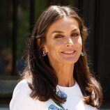 La Reina Letizia en la Zarzuela durante la Visita de Estado del Emir y la Jequesa de Catar a España