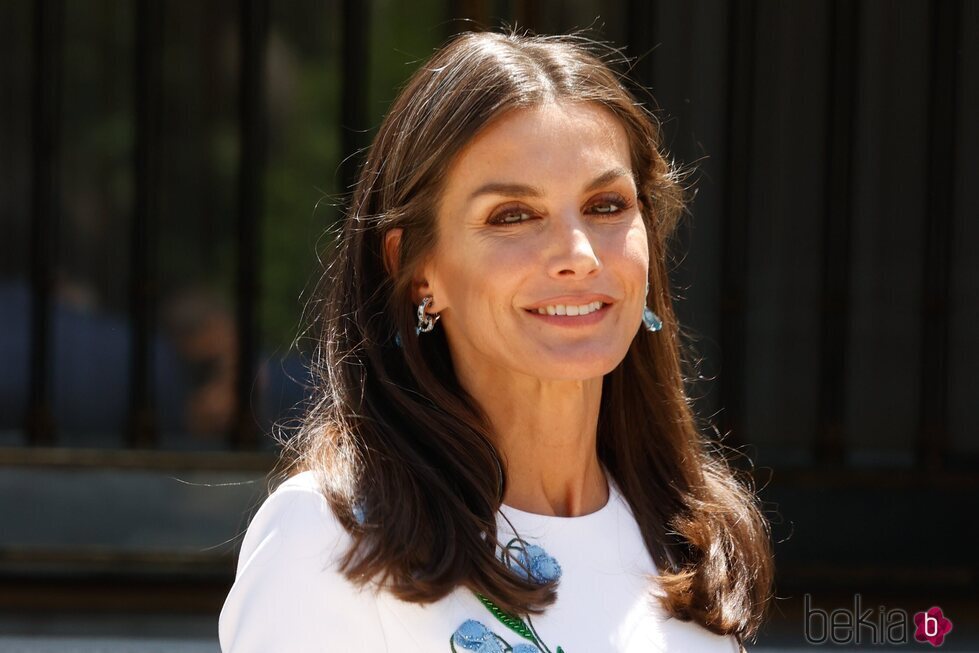 La Reina Letizia en la Zarzuela durante la Visita de Estado del Emir y la Jequesa de Catar a España