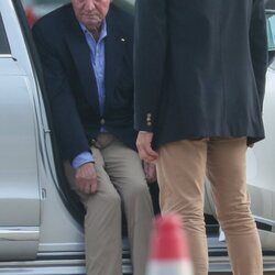 El Rey Juan Carlos en su regreso a España tras casi dos años en Abu Dabi