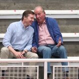 El Rey Juan Carlos y Pedro de Borbón-Dos Sicilias en el partido de Pablo Urdangarin en Pontevedra