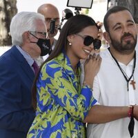 Gloria Camila y David Flores en el cementerio por el 16 aniversario de la muerte de Rocío Jurado