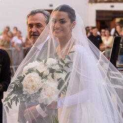 Marta Lozano llega a su boda con Lorenzo Remohi