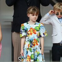 Jacques y Gabriella de Mónaco en el Gran Premio de F1 de Mónaco