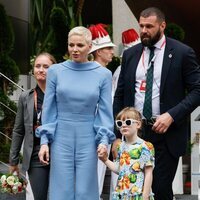 Charlene de Mónaco y Gabriella de Mónaco en el Gran Premio de F1 de Mónaco 2022