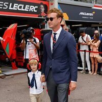 Pierre Casiraghi y su hijo Stefano Casiraghi en el Gran Premio de F1 de Mónaco 2022