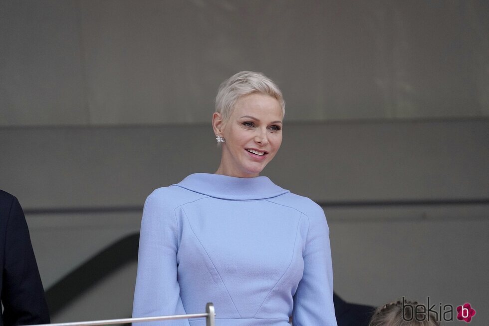 Charlene de Mónaco, muy sonriente en el Gran Premio de F1 de Mónaco 2022