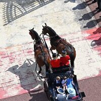 Camilla Parker, Kate Middleton y los Príncipes Jorge, Carlota y Luis en un carruaje en Trooping the Colour 2022 por el Jubileo de Platino