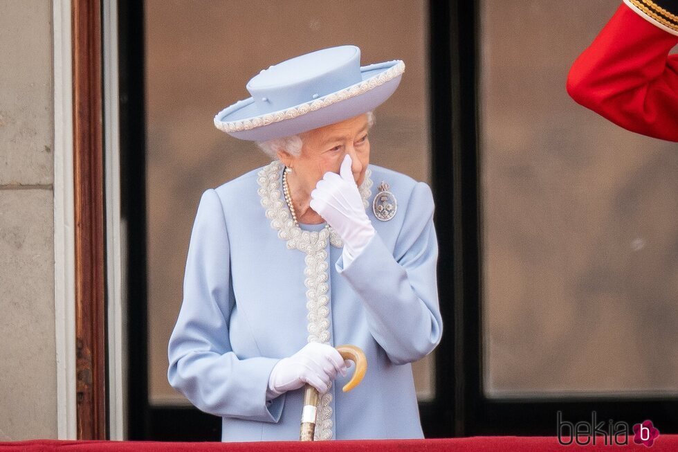 La Reina Isabel muy emocionada en Trooping the Colour 2022 por el Jubileo de Platino