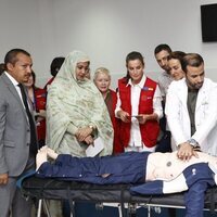 La Reina Letizia en una visita a la universidad de Nuakchot en Mauritania