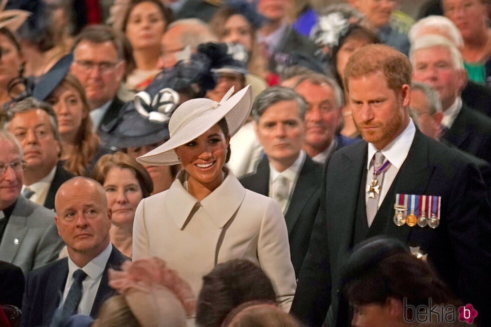 El Príncipe Harry y Meghan Markle en el Servicio de Acción de Gracias por el Jubileo de Platino en la Catedral de St Paul