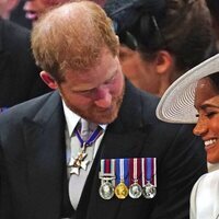 El Príncipe Harry y Meghan Markle, muy cómplices en el Servicio de Acción de Gracias por el Jubileo de Platino