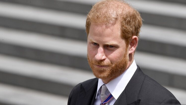 El Príncipe Harry tras la celebración del Servicio de Acción de Gracias por el Jubileo de Platino