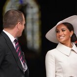 Peter Phillips y Meghan Markle en el Servicio de Acción de Gracias por el Jubileo de Platino