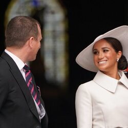 Peter Phillips y Meghan Markle en el Servicio de Acción de Gracias por el Jubileo de Platino