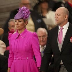 Zara Phillips y Mike Tindall en el Servicio de Acción de Gracias por el Jubileo de Platino