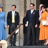 Beatriz de York y Edoardo Mapelli Mozzi, Eugenia de York y Jack Brooksbank y Mike Tindall en el Servicio de Acción de Gracias por el Jubileo de Platino