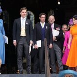 Beatriz de York y Edo Mapelli, Eugenia de York y Jack Brooksbank y Zara Phillips y Mike Tindall en el Servicio de Acción de Gracias por el Jubileo de Plati