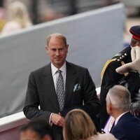 El Príncipe Eduardo y Lady Louise Mountbatten-Windsor en el concierto del Jubileo de Platino