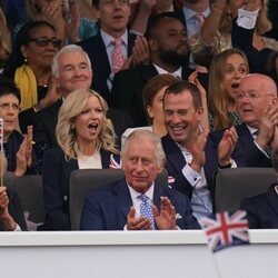 Camilla Parker, el Príncipe Carlos y la Princesa Ana en el concierto del Jubileo de Platino