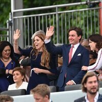 Beatriz de York y Edoardo Mapelli Mozzi y Eugenia de York y Jack Brooksbank en el concierto del Jubileo de Platino