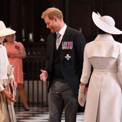 El Príncipe Harry y Lady Sarah Chatto junto a Meghan Markle y Charles Armstrong-Jones en el Jubileo de Platino