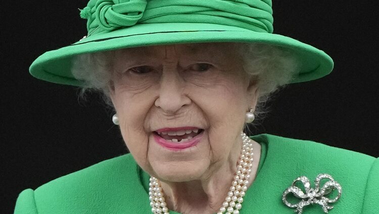 La Reina Isabel en el final del Jubileo de Platino en Buckingham Palace