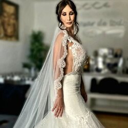 Fani Carbajo vestida de novia