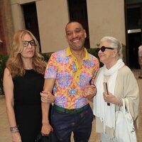 Belén Rodríguez, Lola Herrera y Elio Valderrama en el funeral en memoria de Jesús Mariñas